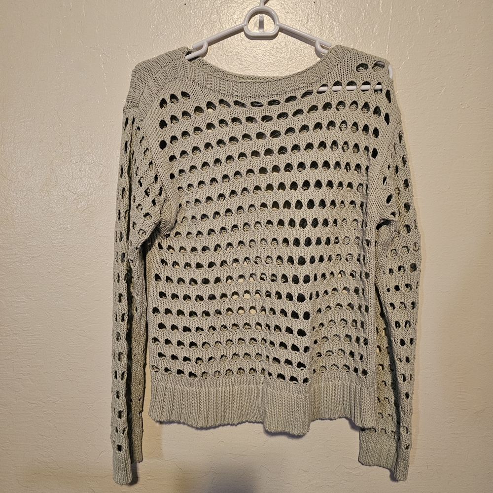 Elegant Open-Knit Sweater in Cream